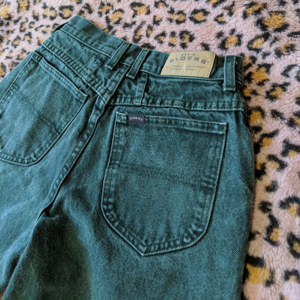 💖 RIDERS High Rise Green Skinny
